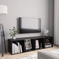 Miniatyrbillede 1 af 9: vidaXL bogskab/tv-skab 143 x 30 x 36 cm sort -  Væghylder & smalle hylder