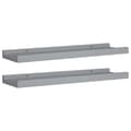 Pikkukuva 3 / 9: vidaXL Tauluhyllyt 2 kpl harmaa 40x9x3 cm MDF -  Seinähyllyt