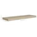 Pikkukuva 9 / 9: vidaXL Kelluvat seinähyllyt 2 kpl tammi 80x23,5x3,8 cm MDF -  Seinähyllyt