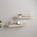 Pikkukuva 1 / 9: vidaXL Kelluvat seinähyllyt 2 kpl tammi 80x23,5x3,8 cm MDF -  Seinähyllyt