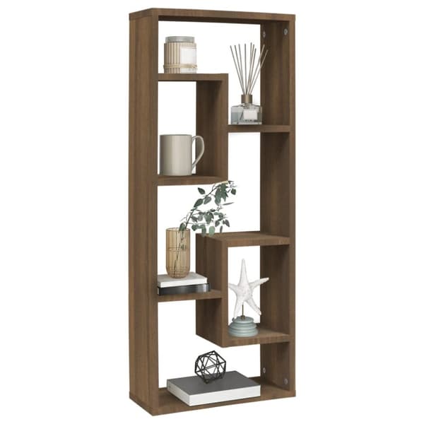 vidaXL Vägghylla brun ek 36x16x90 cm konstruerat trä -  Vägghyllor & fönsterbrädor