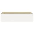 Pikkukuva 6 / 11: vidaXL Seinälaatikkohyllyt 2 kpl tammi ja valkoinen 40x23,5x10 cm MDF -  Seinähyllyt