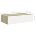 Pikkukuva 11 / 11: vidaXL Seinälaatikkohyllyt 2 kpl tammi ja valkoinen 40x23,5x10 cm MDF -  Seinähyllyt