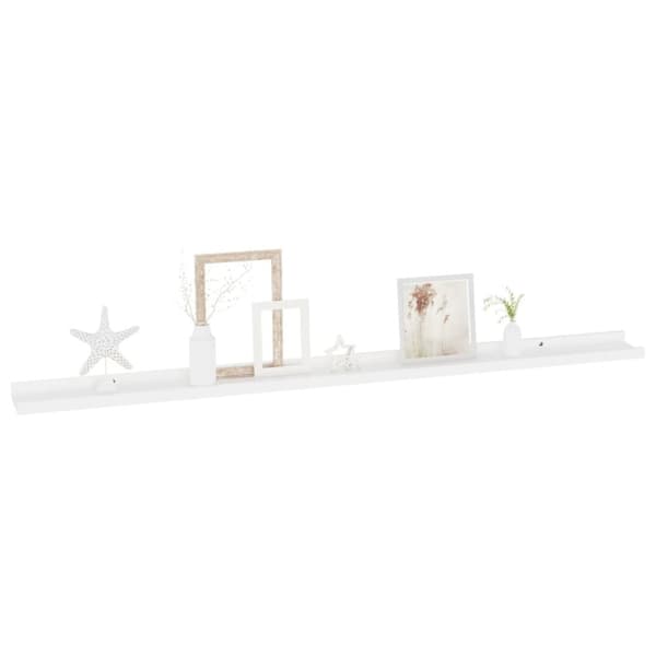 vidaXL væghylder 2 stk. 115x9x3 cm hvid -  Væghylder & smalle hylder