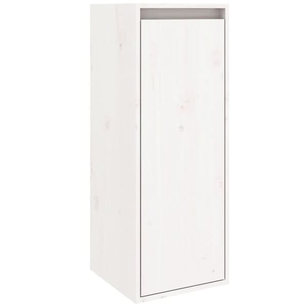 vidaXL vægskab 30x30x80 cm massivt fyrretræ hvid - Væghylder & smalle hylder