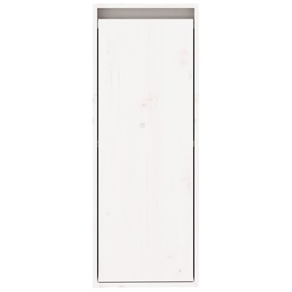 vidaXL vægskab 30x30x80 cm massivt fyrretræ hvid - Væghylder & smalle hylder