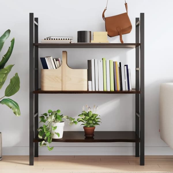 vidaXL Vägghylla mörkbrun 100x50x2 cm behandlad massiv ek -  Vägghyllor & fönsterbrädor