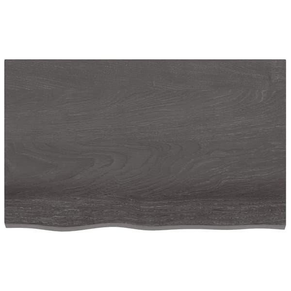 vidaXL Vägghylla mörkbrun 80x50x(2-4) cm behandlad massiv ek -  Vägghyllor & fönsterbrädor