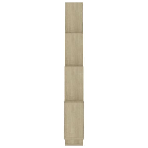 vidaXL væghylde 90x15x119 cm kubeformet spånplade sonoma-eg -  Væghylder & smalle hylder