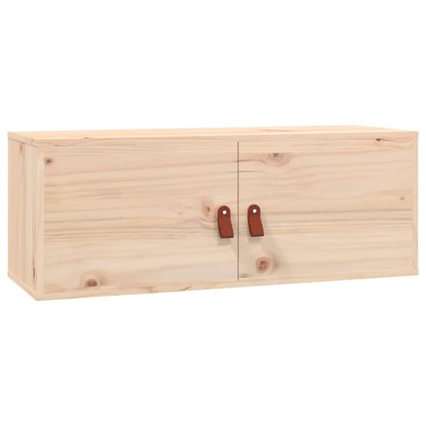 vidaXL vægskabe 2 stk. 80x30x30 cm massivt fyrretræ - Væghylder & smalle hylder