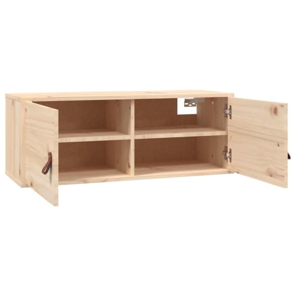 vidaXL vægskabe 2 stk. 80x30x30 cm massivt fyrretræ - Væghylder & smalle hylder