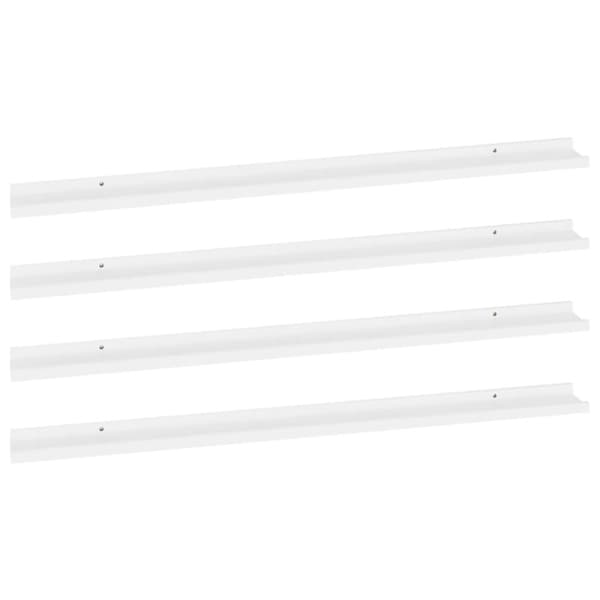 vidaXL Seinähyllyt 4 kpl valkoinen 115x9x3 cm - Seinähyllyt