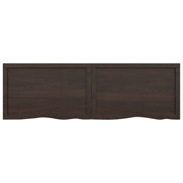 vidaXL Seinähylly tummanruskea 160x50x(2-4) cm käsitelty täystammi -  Seinähyllyt