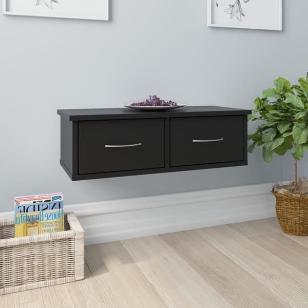 vidaXL Seinälaatikkohylly musta 60x26x18,5 cm lastulevy -  Seinähyllyt