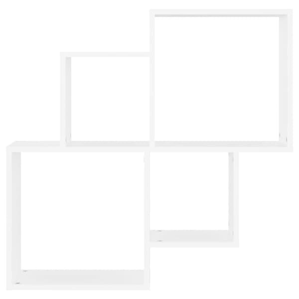 vidaXL Vägghylla kubformad vit 80x15x78,5 cm konstruerat trä -  Vägghyllor & fönsterbrädor