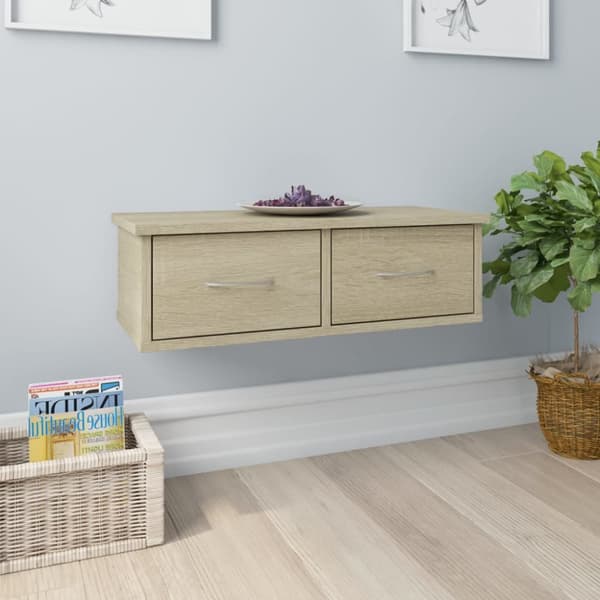 vidaXL Seinälaatikkohylly Sonoma-tammi 60x26x18,5 cm lastulevy -  Seinähyllyt