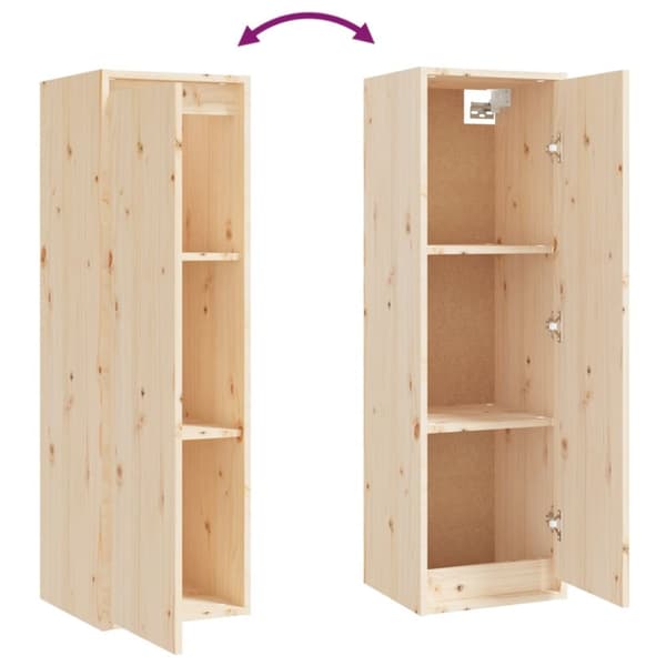 vidaXL Väggskåp 2 st 30x30x100 cm massiv furu -  Vägghyllor & fönsterbrädor