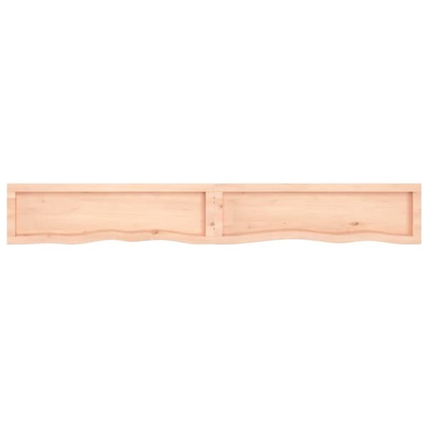 vidaXL Hyllplan 200x30x(2-6) cm obehandlad massiv ek - Vägghyllor & fönsterbrädor
