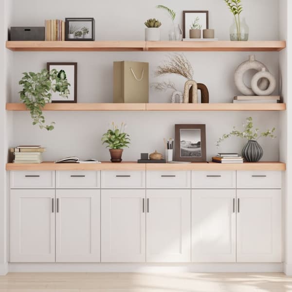 vidaXL Hyllplan 200x30x(2-6) cm obehandlad massiv ek -  Vägghyllor & fönsterbrädor