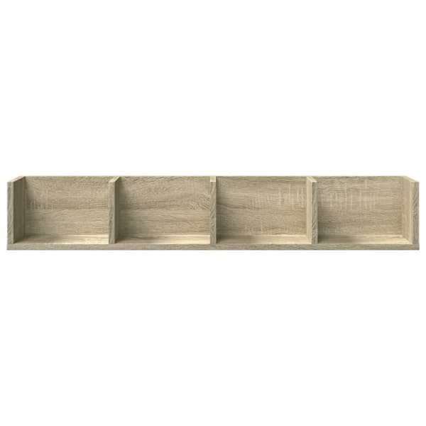 vidaXL vægskab 99x18x16,5 cm konstrueret træ sonoma-eg -  Væghylder & smalle hylder