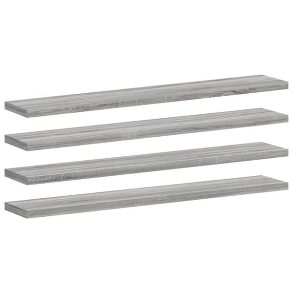 vidaXL væghylder 4 stk. 60x10x1,5 cm konstrueret træ grå sonoma-eg -  Væghylder & smalle hylder