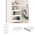 Miniatyrbild 1 av 9: The Living Store Svävande hörnhyllor 4 st vit 35x35x3,8 cm MDF -  Vägghyllor & fönsterbrädor
