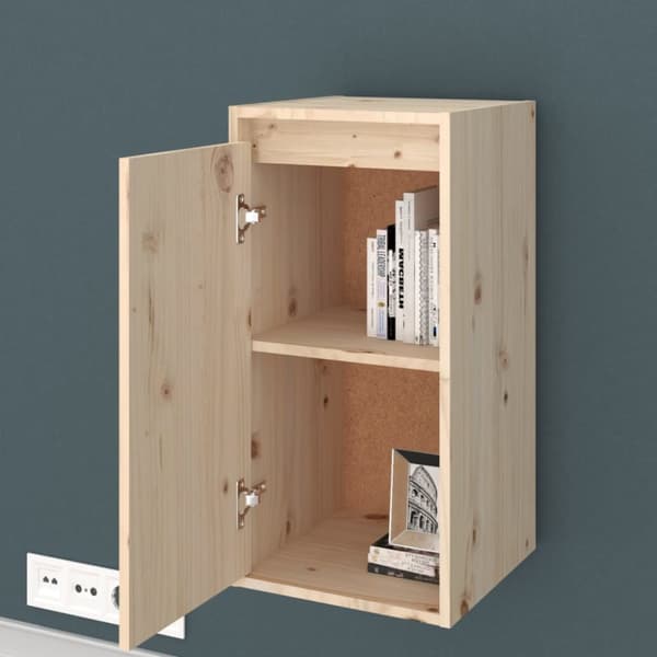 The Living Store vægskab 30x30x60 cm massivt fyrretræ -  Væghylder & smalle hylder