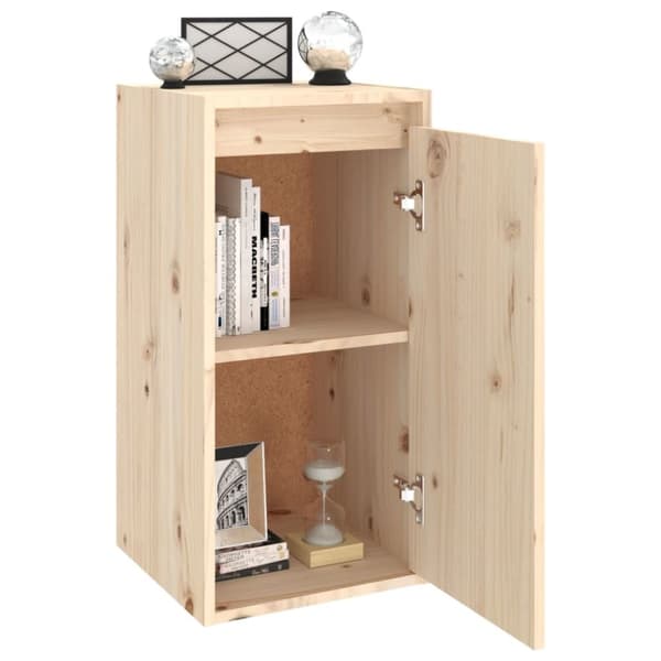 The Living Store vægskab 30x30x60 cm massivt fyrretræ -  Væghylder & smalle hylder