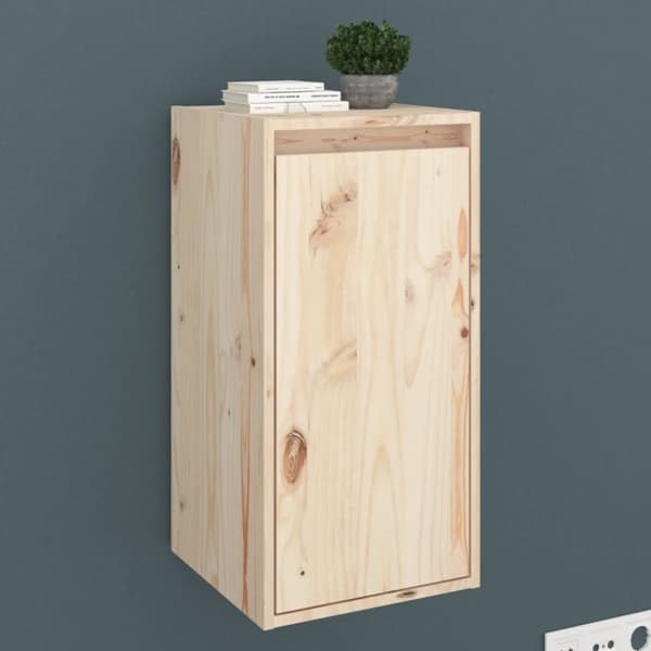 The Living Store vægskab 30x30x60 cm massivt fyrretræ -  Væghylder & smalle hylder