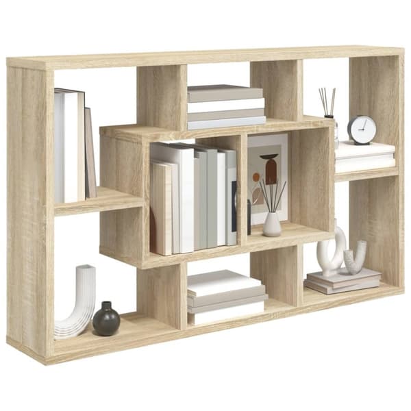 The Living Store Vägghylla sonoma-ek 85x16x52,5 cm konstruerat trä -  Vägghyllor & fönsterbrädor