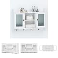 Miniatyrbild 1 av 9: The Living Store Väggskåp med glasdörrar MDF vit -  Vägghyllor & fönsterbrädor