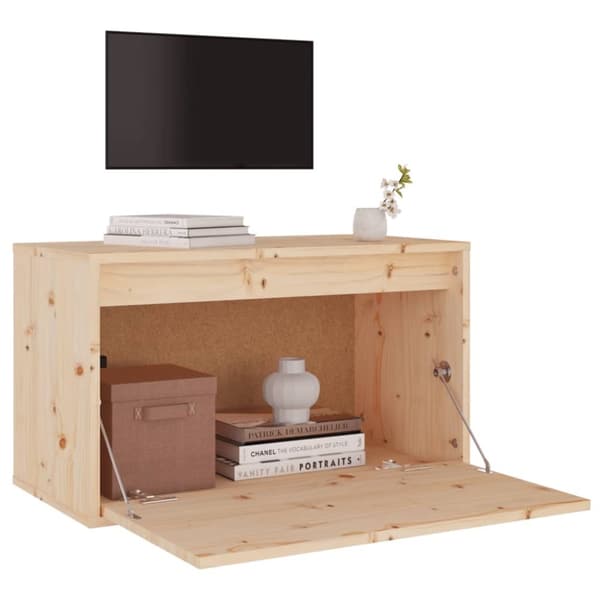 The Living Store Väggskåp 60x30x35 cm massiv furu - Vägghyllor & fönsterbrädor