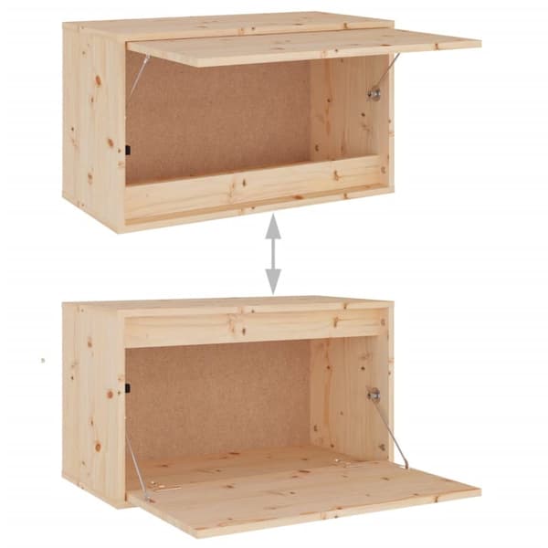 The Living Store Väggskåp 60x30x35 cm massiv furu - Vägghyllor & fönsterbrädor