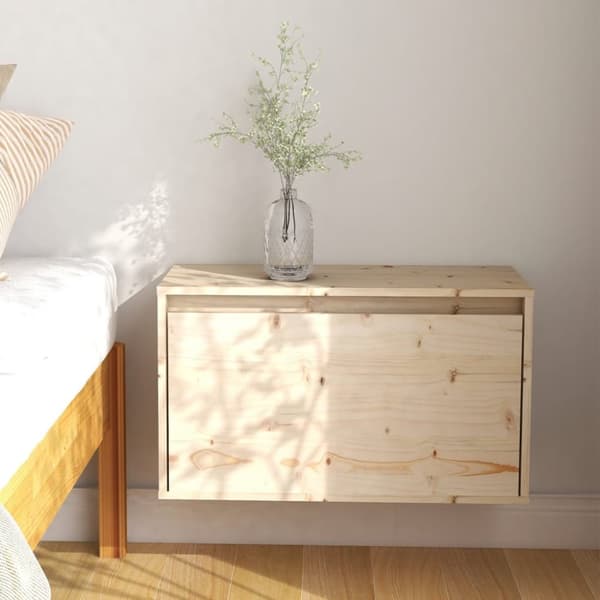 The Living Store Väggskåp 60x30x35 cm massiv furu - Vägghyllor & fönsterbrädor