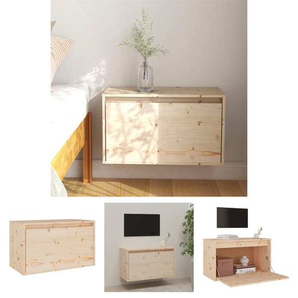 The Living Store Väggskåp 60x30x35 cm massiv furu - Vägghyllor & fönsterbrädor
