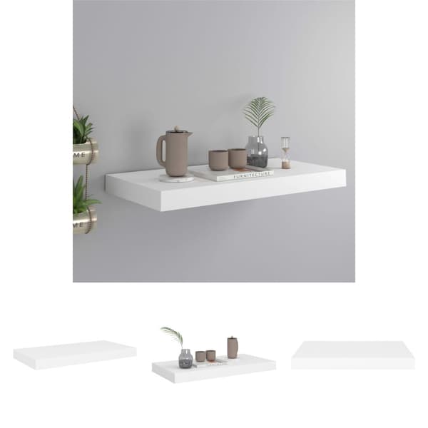 The Living Store væghylde 50x23x3,8 cm MDF hvid -  Væghylder & smalle hylder