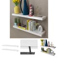 Miniatyrbild 1 av 6: 2 Flytande vägghyllor i MDF 80x20x3,8 cm vit -  Vägghyllor & fönsterbrädor