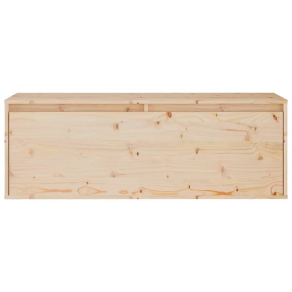 The Living Store vægskab 100x30x35 cm massivt fyrretræ -  Væghylder & smalle hylder