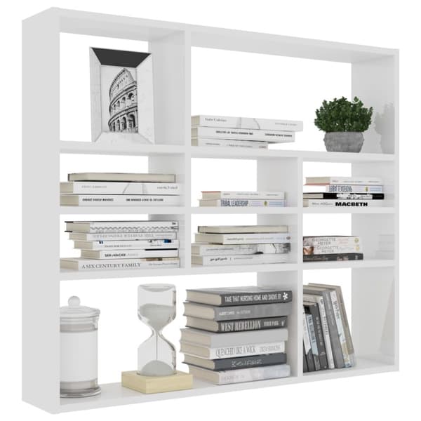 The Living Store vægreol 90x16x78 cm konstrueret træ hvid -  Væghylder & smalle hylder