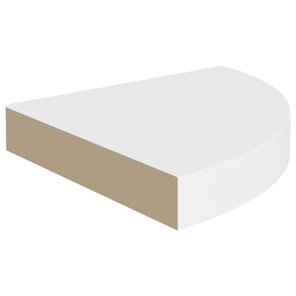 The Living Store Svävande hörnhyllor 4 st vit 25x25x3,8 cm MDF -  Vägghyllor & fönsterbrädor