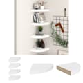 Miniatyrbild 1 av 9: The Living Store Svävande hörnhyllor 4 st vit 25x25x3,8 cm MDF -  Vägghyllor & fönsterbrädor