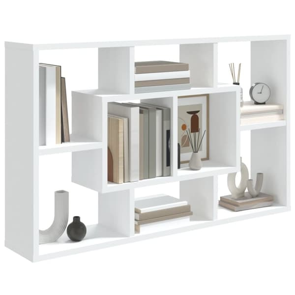 The Living Store Seinähylly valkoinen 85x16x52,5 cm tekninen puu -  Seinähyllyt