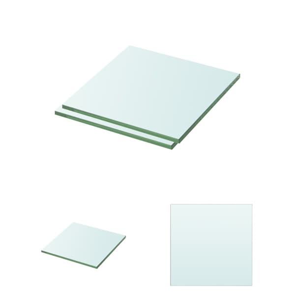 The Living Store hylder 2 stk. glaspanel 30 x 30 cm klar -  Væghylder & smalle hylder