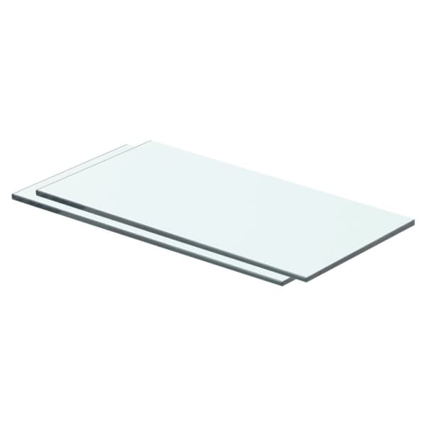 The Living Store Hyllyt 2 kpl kirkas lasi 40x15 cm - Seinähyllyt
