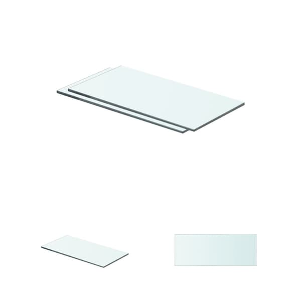 The Living Store Hyllyt 2 kpl kirkas lasi 40x15 cm - Seinähyllyt