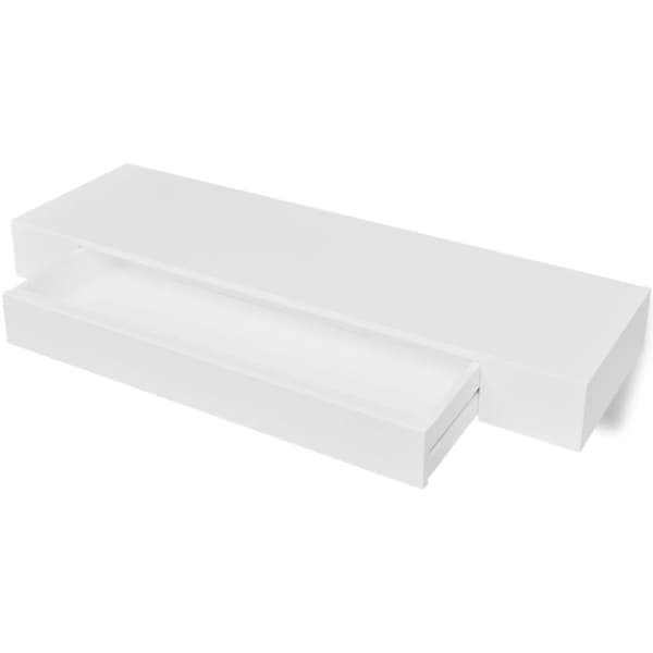 The Living Store Flytande vägghylla med 1 låda MDF - Vägghyllor & fönsterbrädor