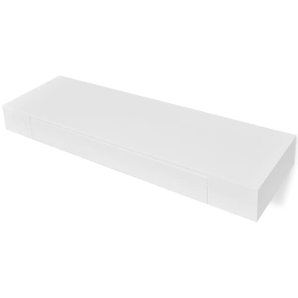 The Living Store Flytande vägghylla med 1 låda MDF -  Vägghyllor & fönsterbrädor