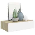 Miniatyrbild 4 av 11: The Living Store Vägglådor ek och vit 2 st 40x23,5x10 cm MDF -  Vägghyllor & fönsterbrädor