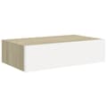 Miniatyrbild 5 av 11: The Living Store Vägglådor ek och vit 2 st 40x23,5x10 cm MDF -  Vägghyllor & fönsterbrädor