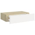 Miniatyrbild 8 av 11: The Living Store Vägglådor ek och vit 2 st 40x23,5x10 cm MDF -  Vägghyllor & fönsterbrädor